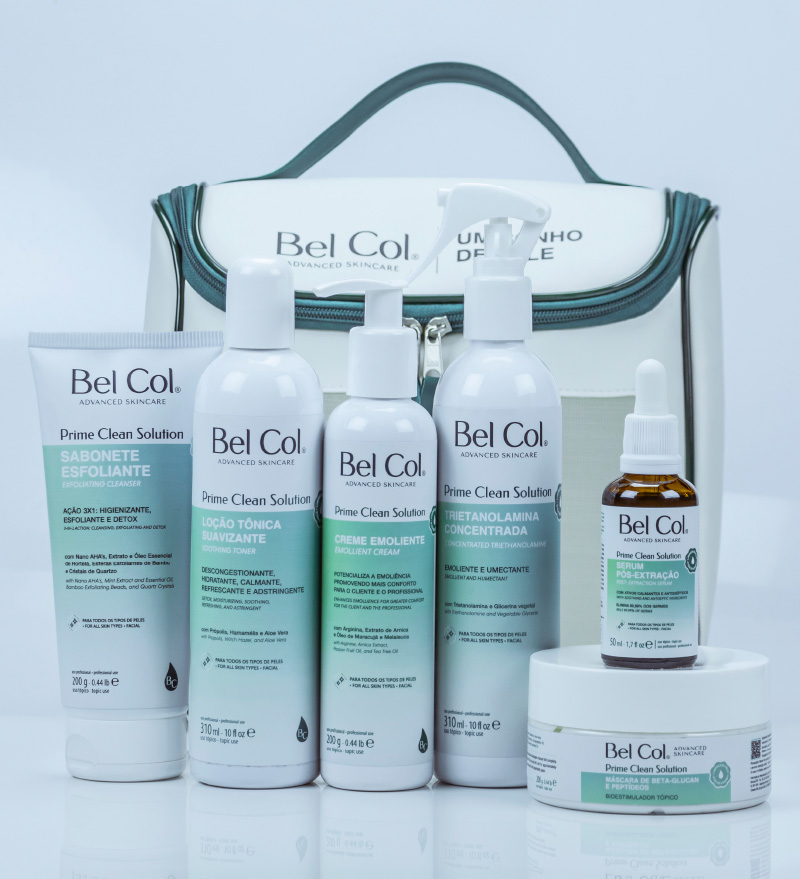 Kit Prime Clean Solution - Deep Cleansing Facial - 6 items + bag