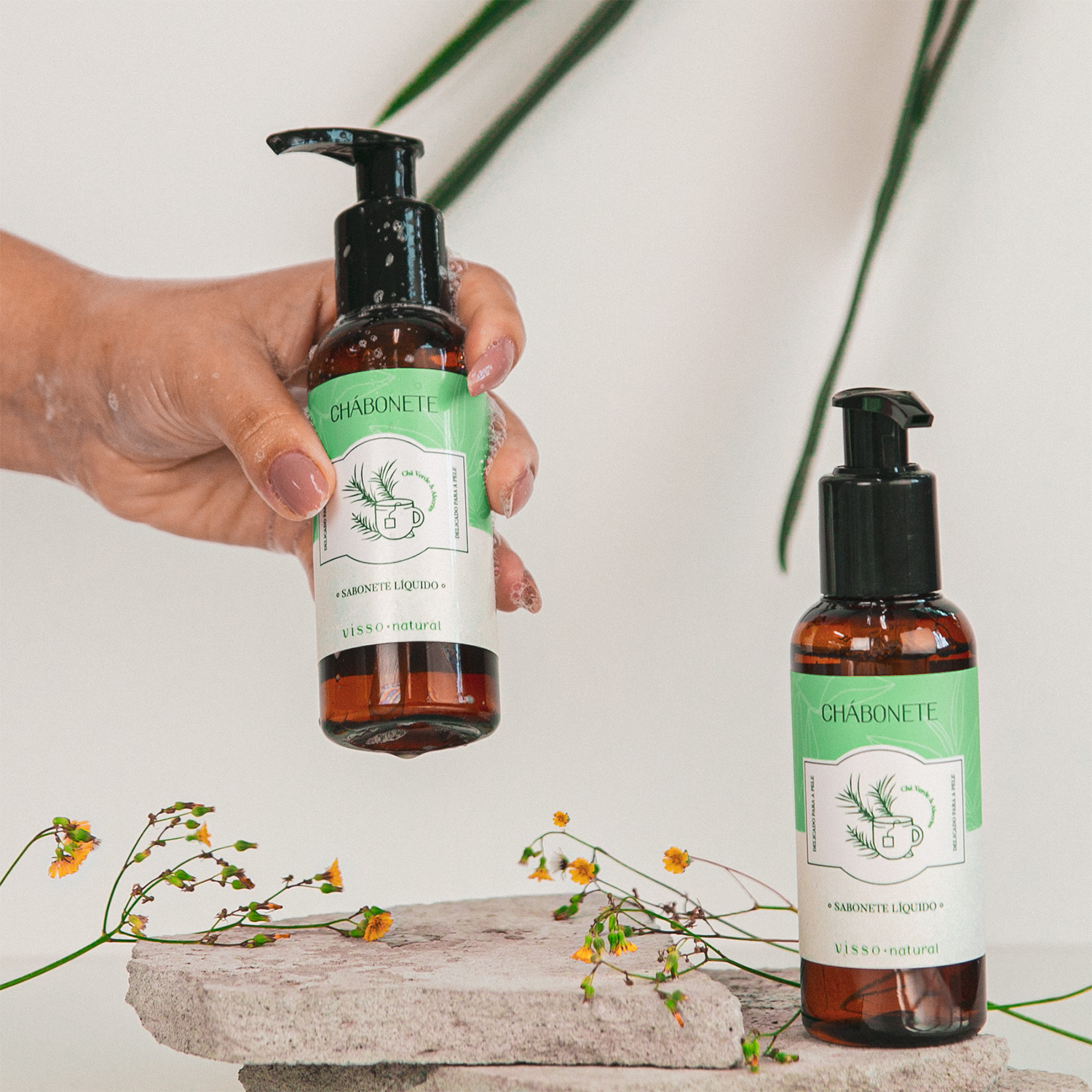 Teacleanser Facial Liquid Cleanser - Green-tee and Rosemary 100ml - Visso Natural